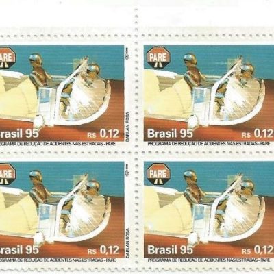 QC1953MINT - CAMPANHA DE REDUÇÃO DE ACIDENTES NAS ESTRADAS - PARE - 1995 - MINT