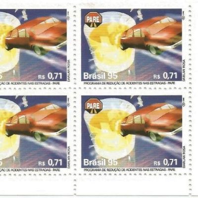 QC1954MINT - CAMPANHA DE REDUÇÃO DE ACIDENTES NAS ESTRADAS - PARE - 1995 - MINT