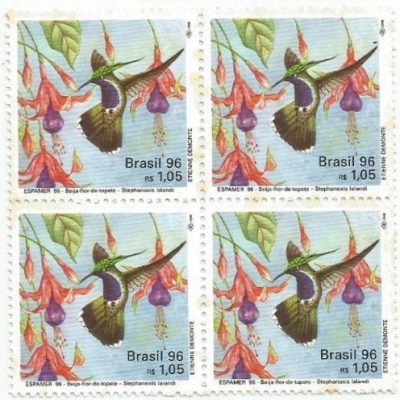 QC1994MINT - ESPAMER EXPOSIÇÃO FILATÉLICA INTERNACIONAL DA AMÉRICA, ESPANHA E PORTUGAL, EM SEVILHA - BEIJA FLORES - 1996 - MINT