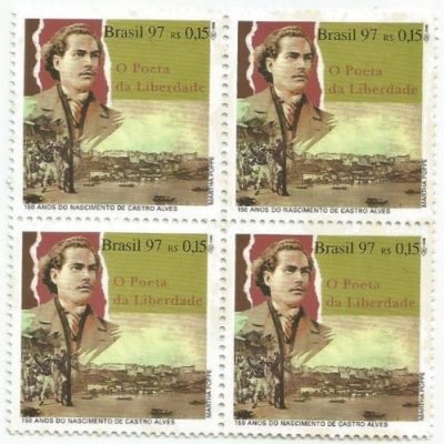 QC2024MINT - 150 ANOS DO NASCIMENTO DE CASTRO ALVES - 1997 - MINT