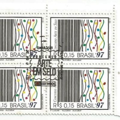 QC2026CBC - "ALEGRIA-ALEGRIA" 1° LUGAR DO CONCURSO ARTE EM SELO - 1997 - CBC