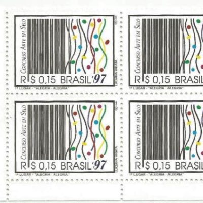 QC2026MINT - "ALEGRIA-ALEGRIA" 1° LUGAR DO CONCURSO ARTE EM SELO - 1997 - MINT
