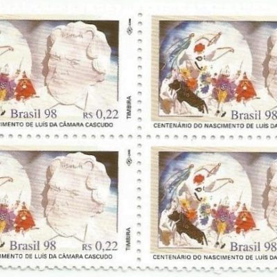 QC2152MINT - 100 ANOS DO NASCIMENTO DE LUÍS DA CÂMARA CASCUDO - 1998 - MINT