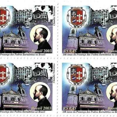 QC2529MINT -100 ANOS DA PRESENÇA DOS PADRES BARNABITAS NO BRASIL - 2003 - MINT