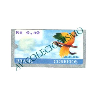 SE18 - Selo Etiqueta auto adesivo Ararajuba - 2000