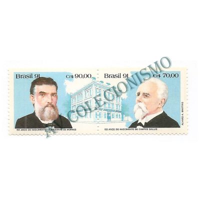 STC1763 - 150 anos do nascimento - Campos Sales - Prudente de Moraes - 1991