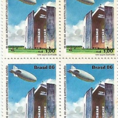 QC1541MINT - 50 ANOS DO AEROPORTO BARTOLOMEU DE GUSMÃO -  RIO DE JANEIRO - 1986 - MINT