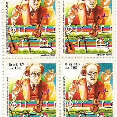 QC1543MINT - 100 ANOS DO NASCIMENTO DE HEITOR VILLA-LOBOS (1887-1959) - 1987 - MINT