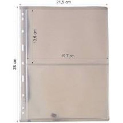 Folhas para 2 Cédulas - PP - Furos Universais - 32Cm x23 Cm