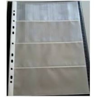 Folhas para 4 Cédulas - PP - Furos Universais - 32Cm x23 Cm